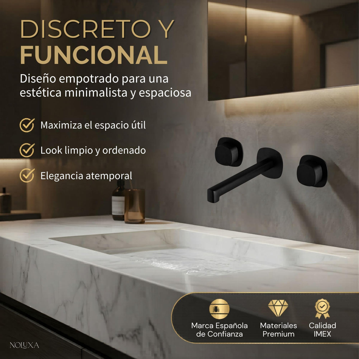 GRIFO LAVABO EMPOTRADO BIMANDO SERIE FIRENZE