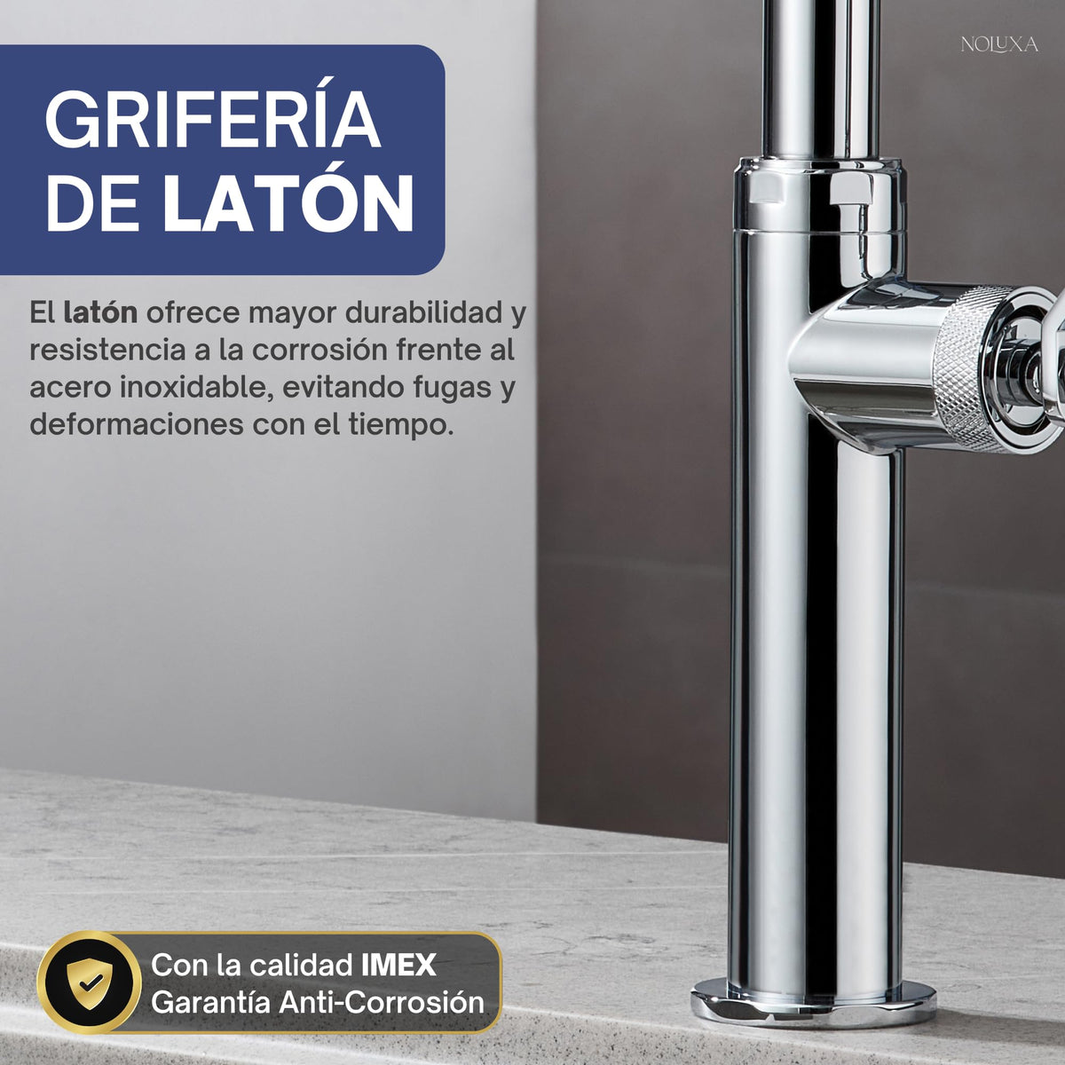GRIFO DE COCINA EXTRAÍBLE CON DIFUSOR SERIE NIZA
