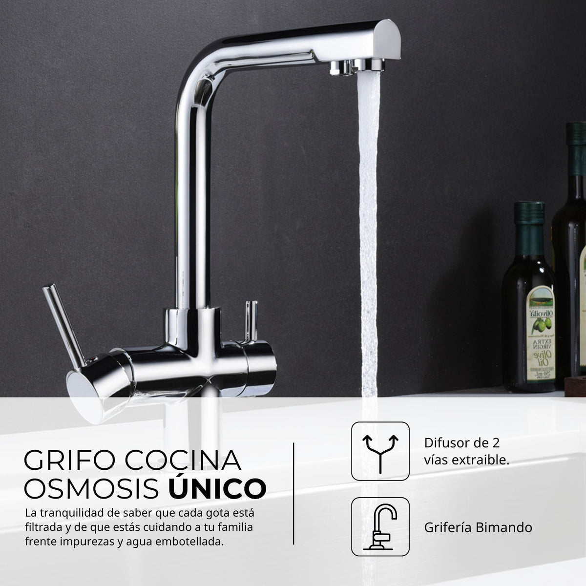 GRIFO DE COCINA OSMOSIS SERIE MARSELLA