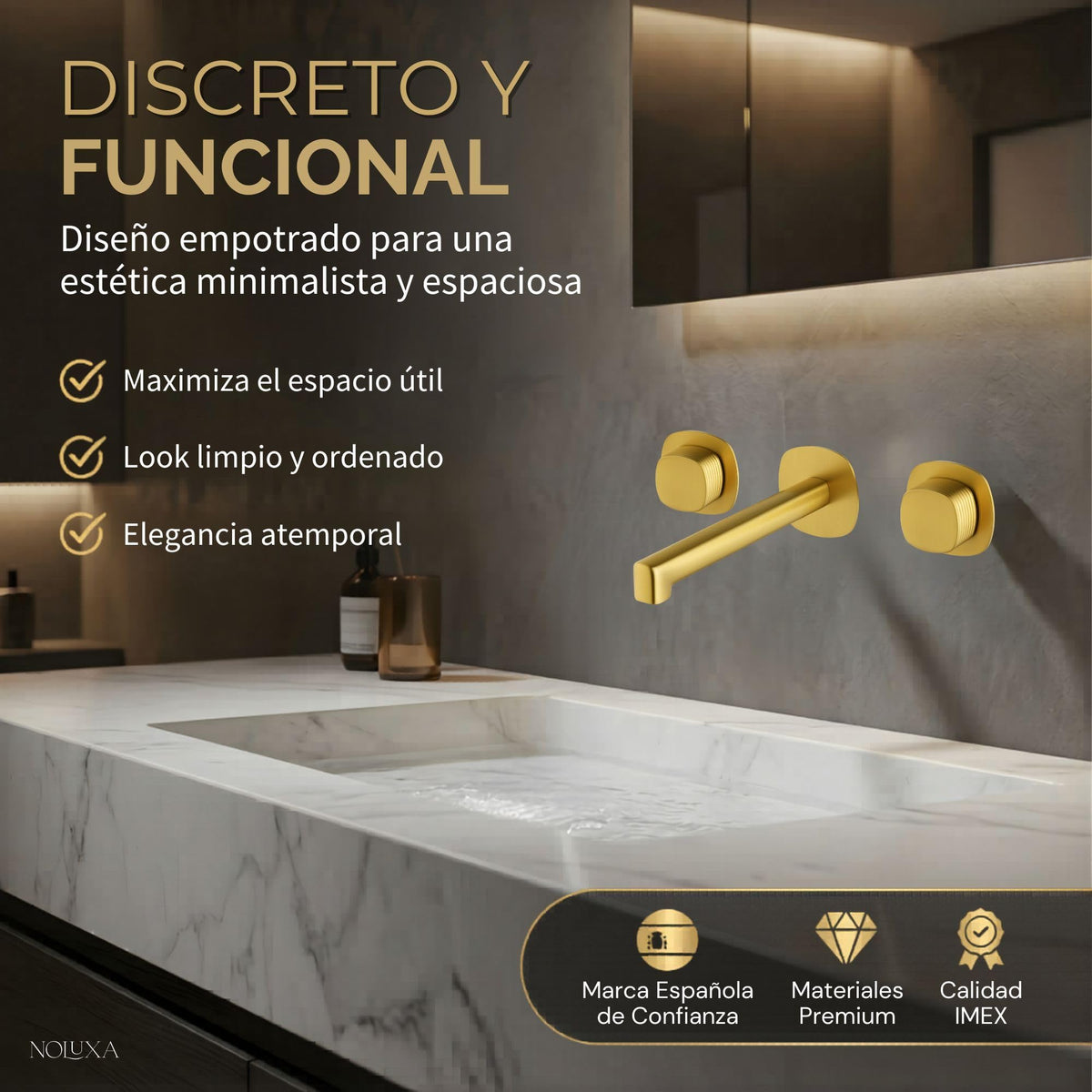 GRIFO LAVABO EMPOTRADO BIMANDO SERIE FIRENZE