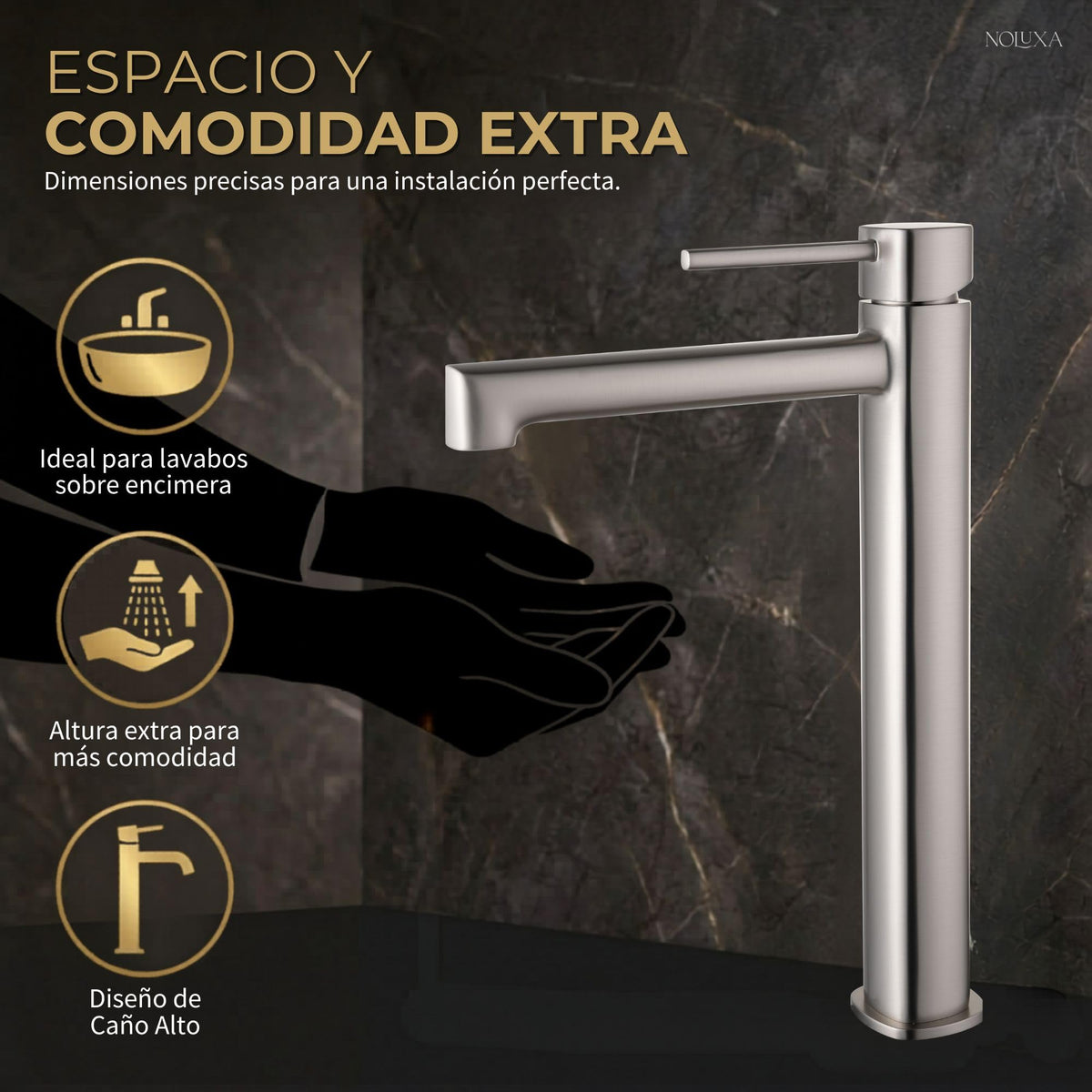 Tall-spout single-lever basin mixer TOSCANA SERIES