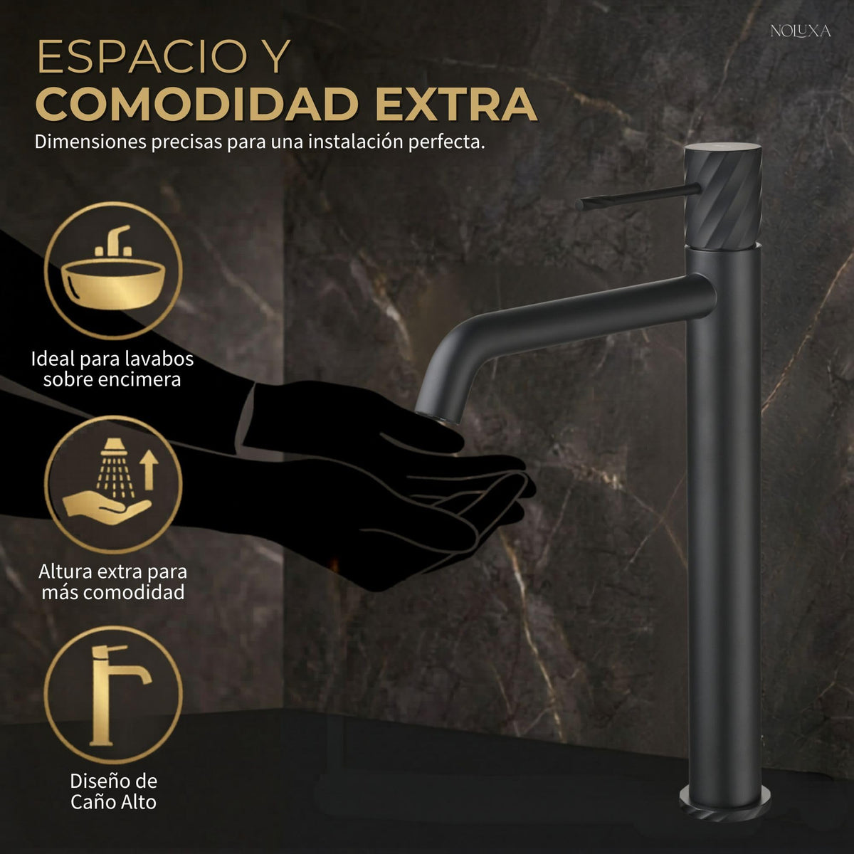 GRIFO LAVABO CAÑO ALTO MONOMANDO SERIE BLESS