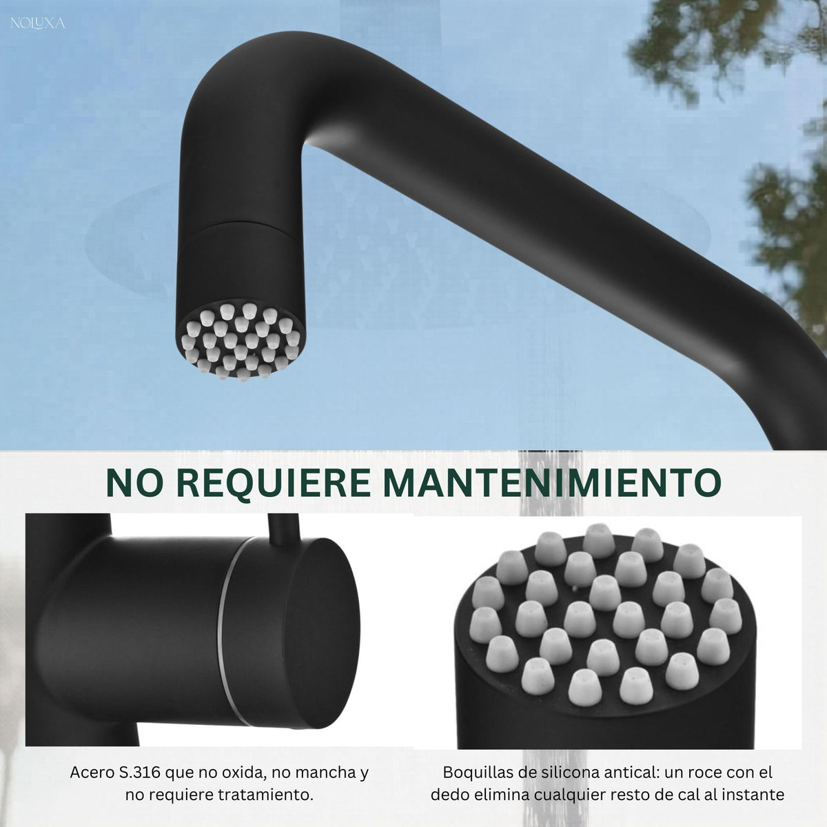 DUCHA PISCINA EXTERIOR EN ACERO INOX. S.316 SERIE UTAH