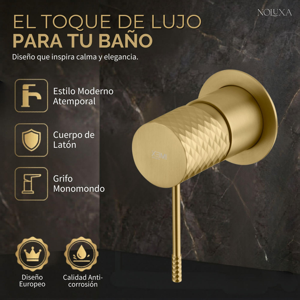 GRIFO LAVABO EMPOTRADO MONOMANDO SERIE GÉNOVA