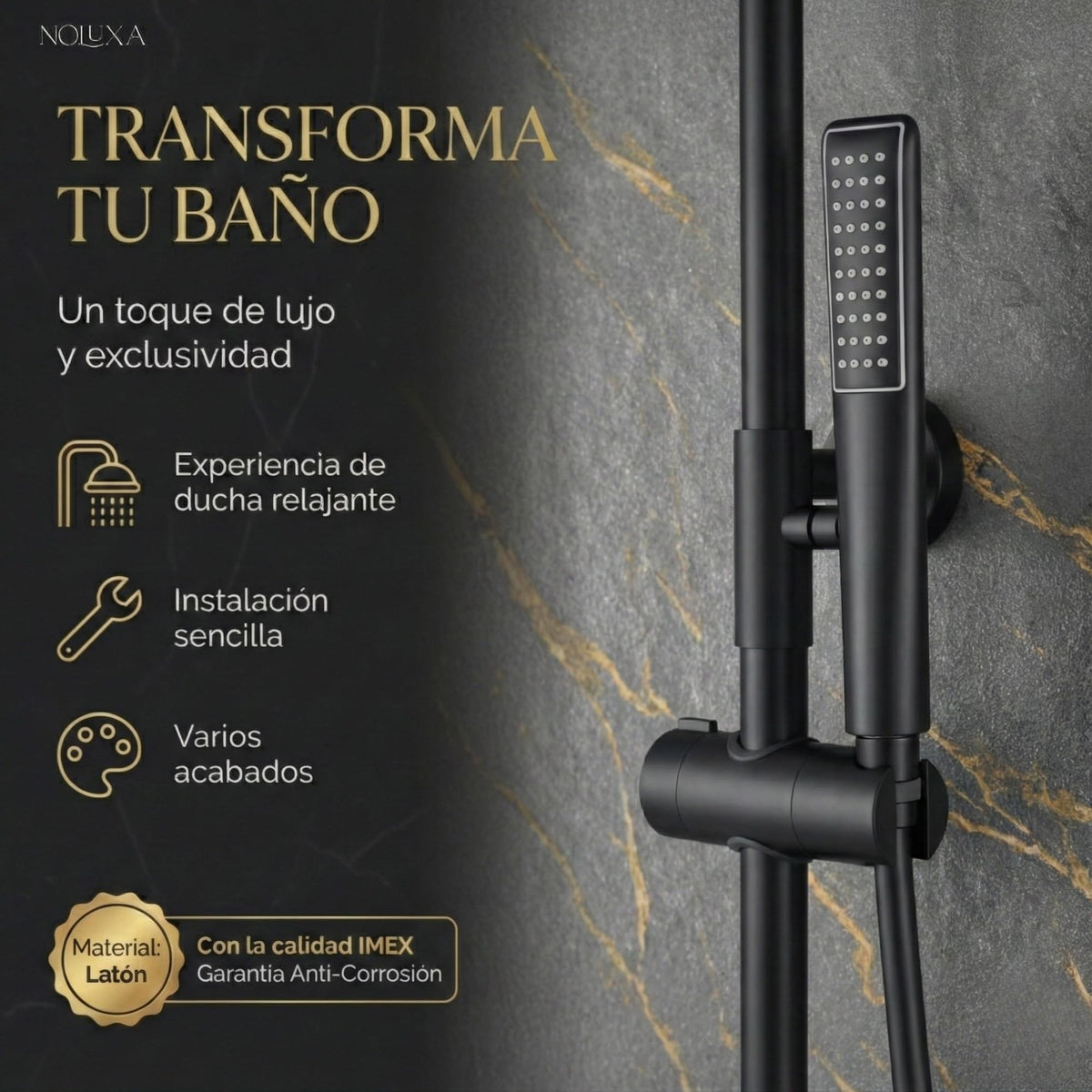 COLUMNA DE DUCHA TERMOSTÁTICA SERIE NÁPOLES