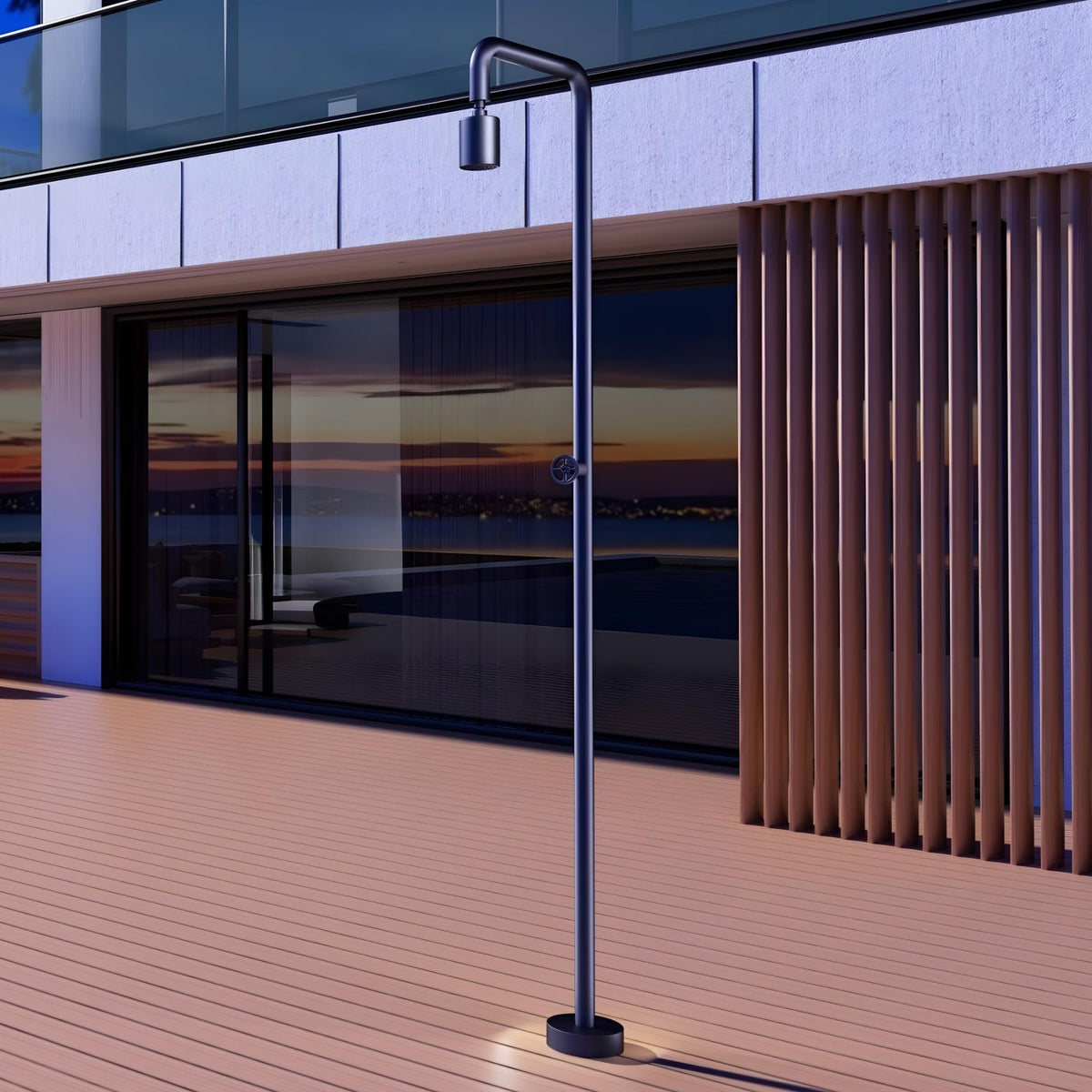DUCHA PISCINA EXTERIOR EN ACERO INOX. S.316 SERIE POOL