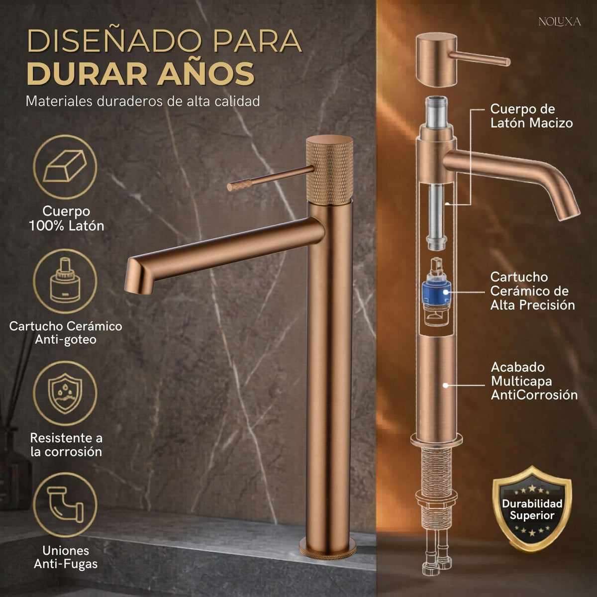 Mitigeur de lavabo à bec haut Série LINE