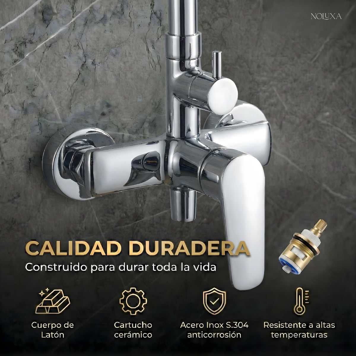 COLUMNA DE DUCHA MONOMANDO SERIE BELGICA