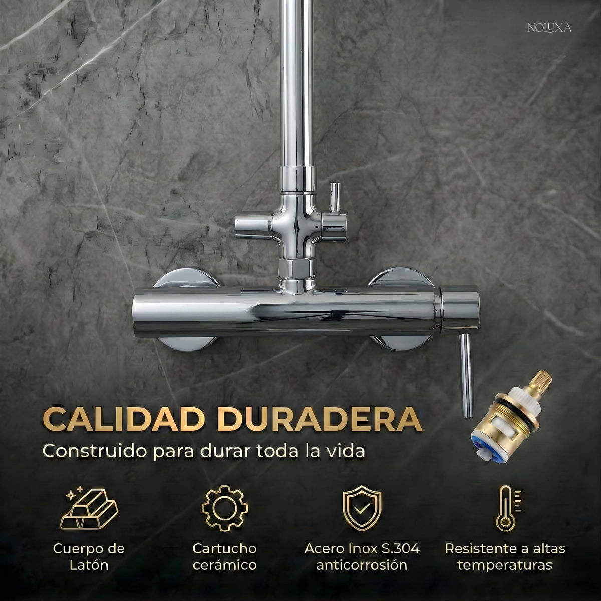 COLUMNA DE DUCHA MONOMANDO SERIE MILOS STICK