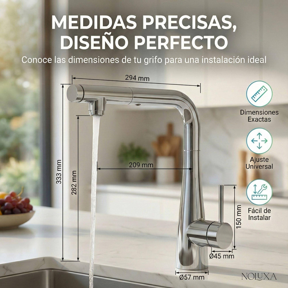 GRIFO DE COCINA OSMOSIS EXTRAÍBLE SERIE SPLIT