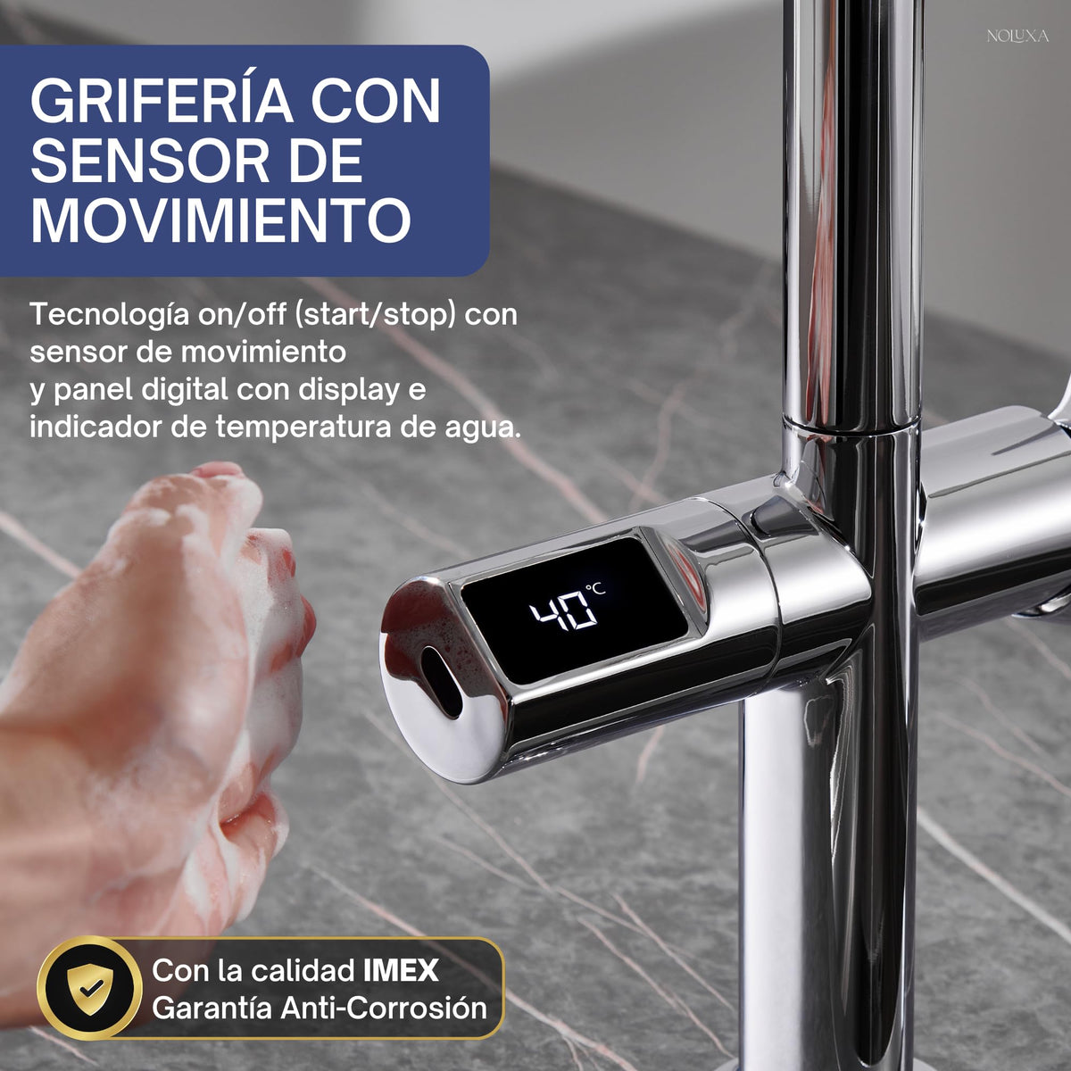 GRIFO DE COCINA EXTRAÍBLE CON DIFUSOR SERIE TURÍN
