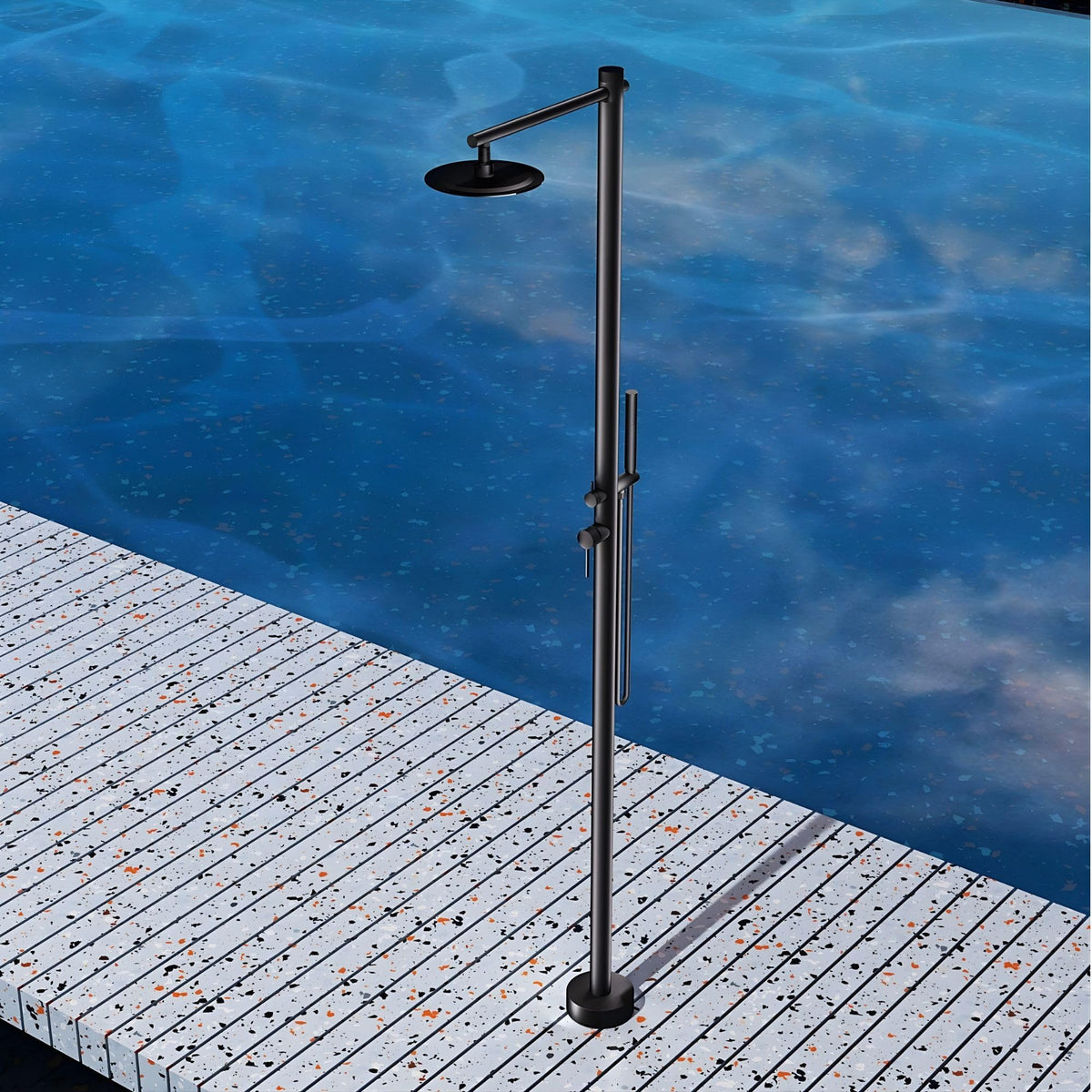 DUCHA PISCINA EXTERIOR EN ACERO INOX. S.316 SERIE KANSAS