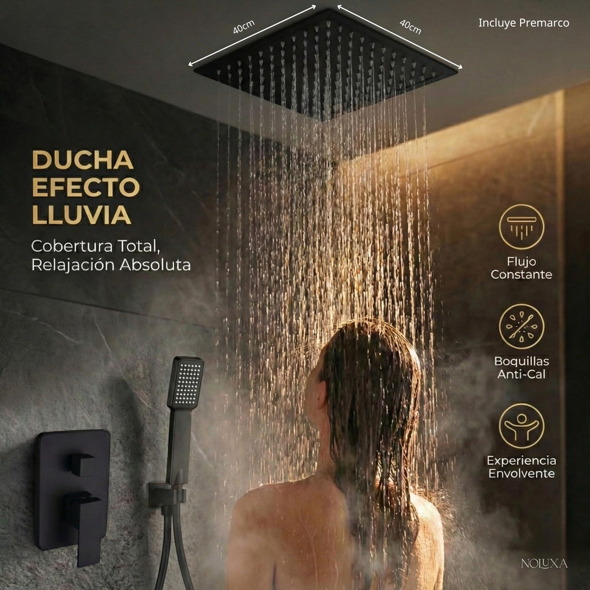 DUCHA EMPOTRADA MONOMANDO SERIE VOLGA
