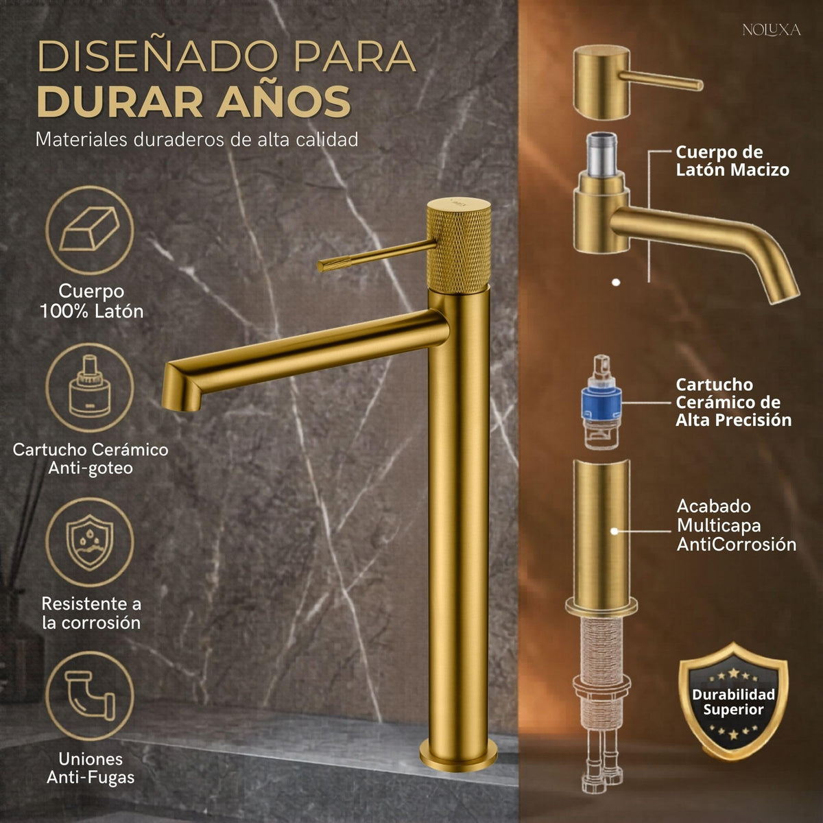 Mitigeur de lavabo à bec haut Série LINE