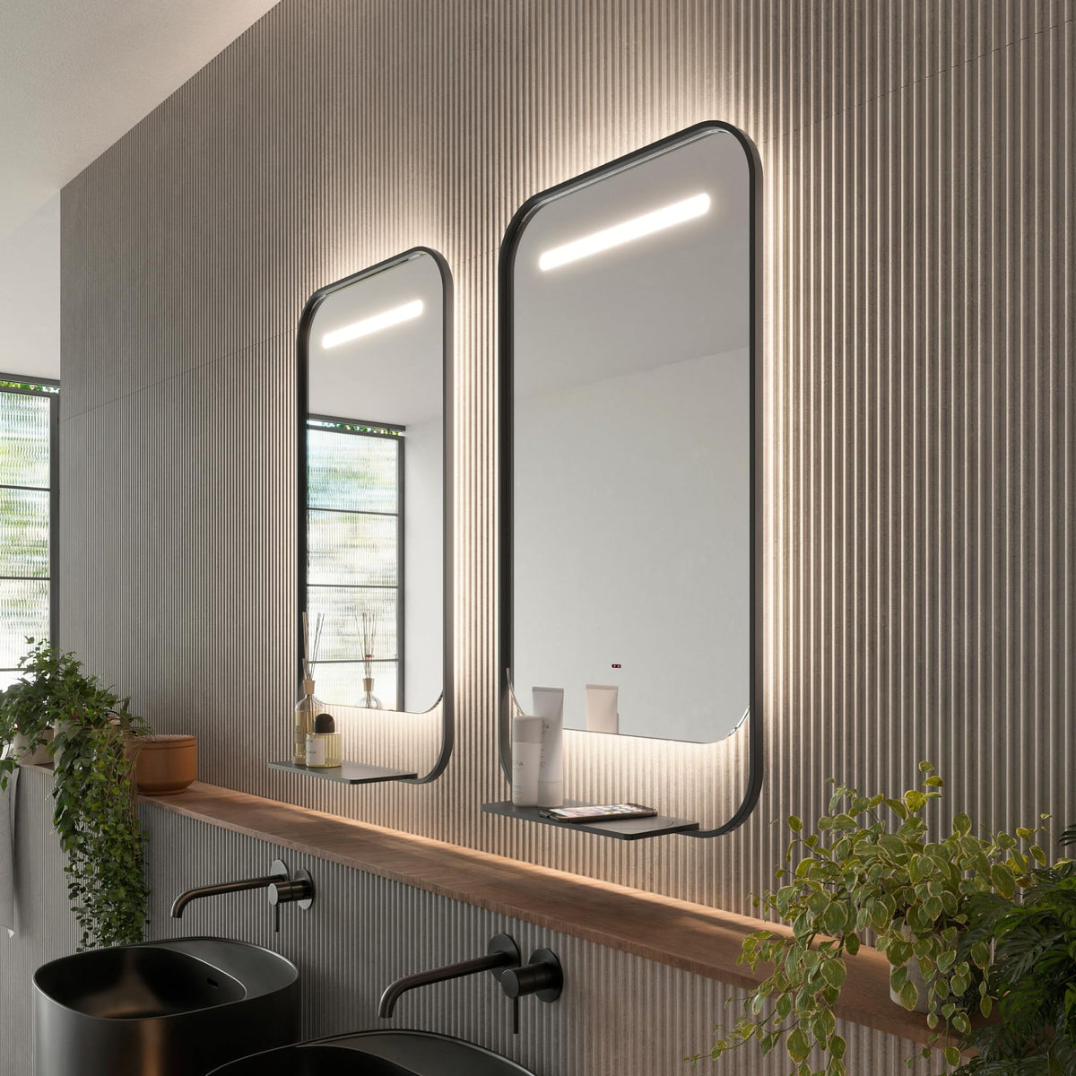 ESPEJO CONCEPT 90x100cm Negro Mate