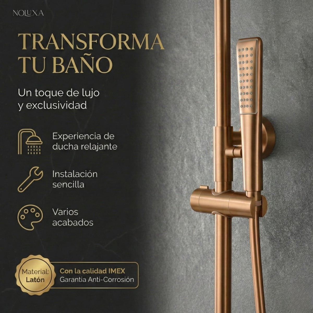 COLUMNA DE DUCHA TERMOSTÁTICA SERIE NÁPOLES