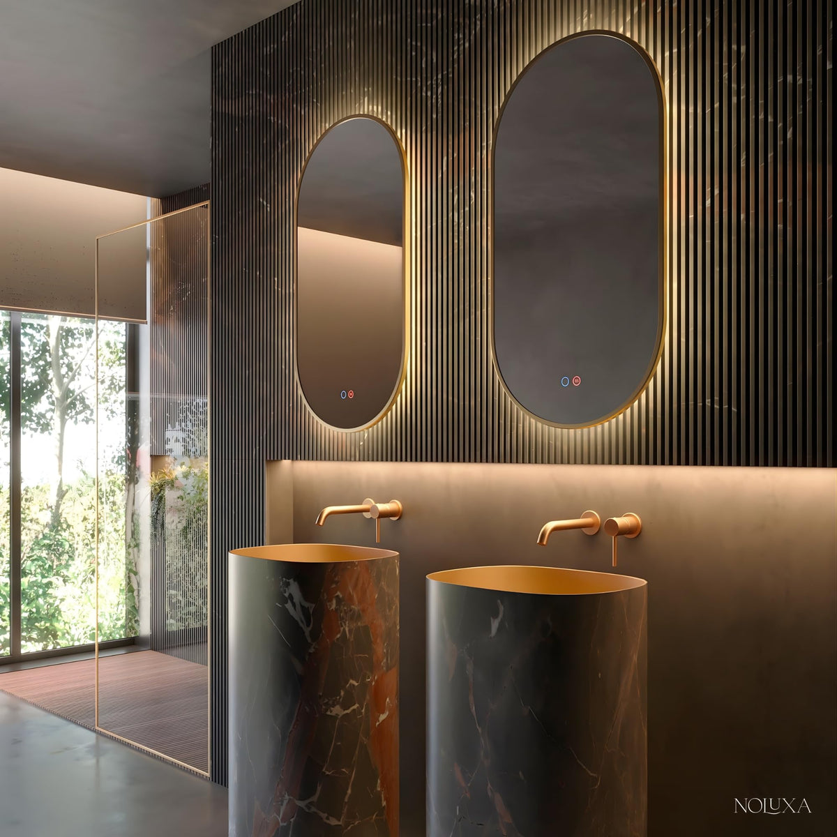 ESPEJO TOKYO 90x50 Oro Cepillado