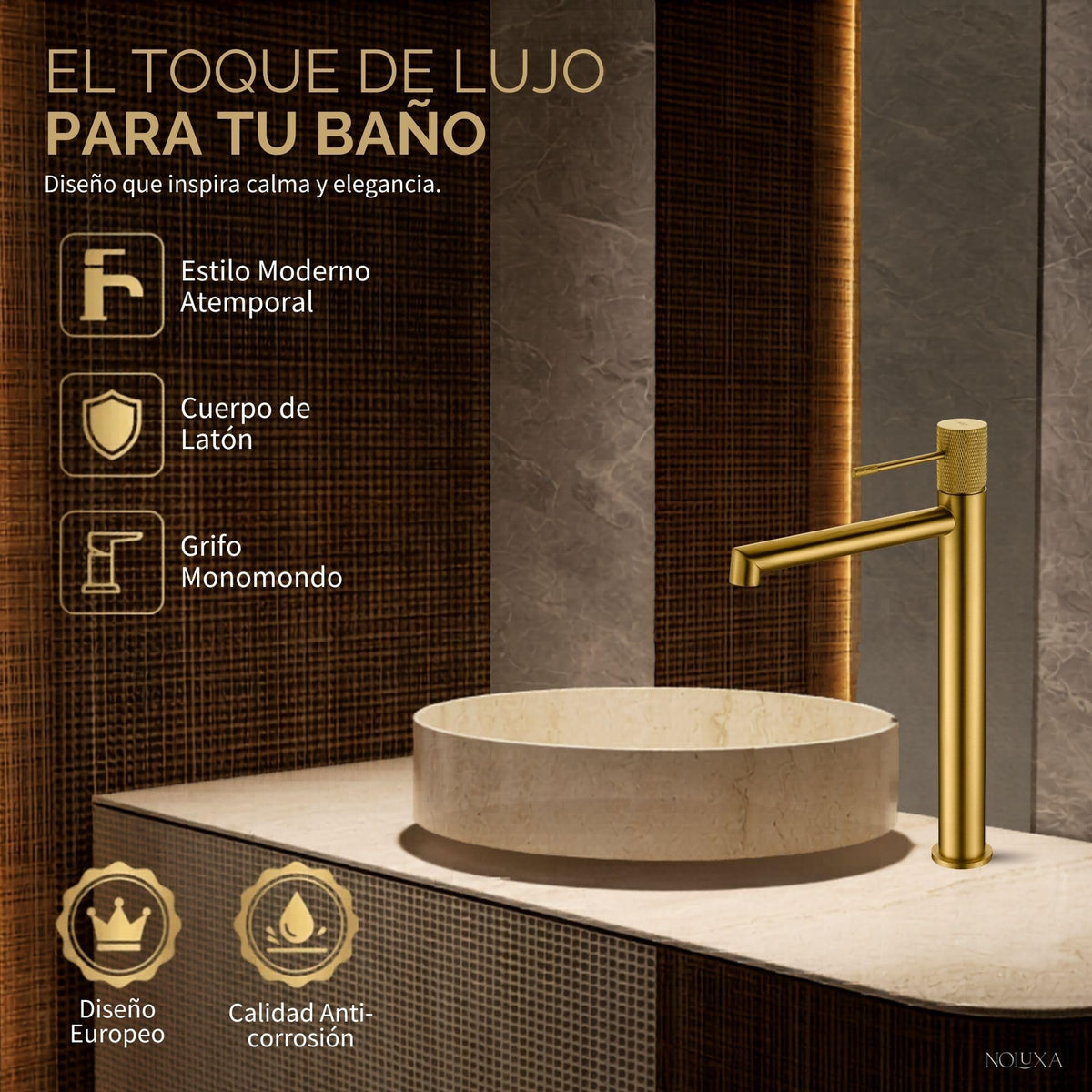 Mitigeur de lavabo à bec haut Série LINE