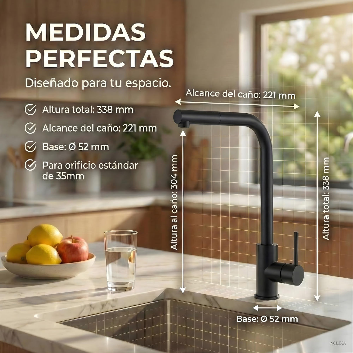 GRIFO DE COCINA EXTRAÍBLE SERIE MALTA