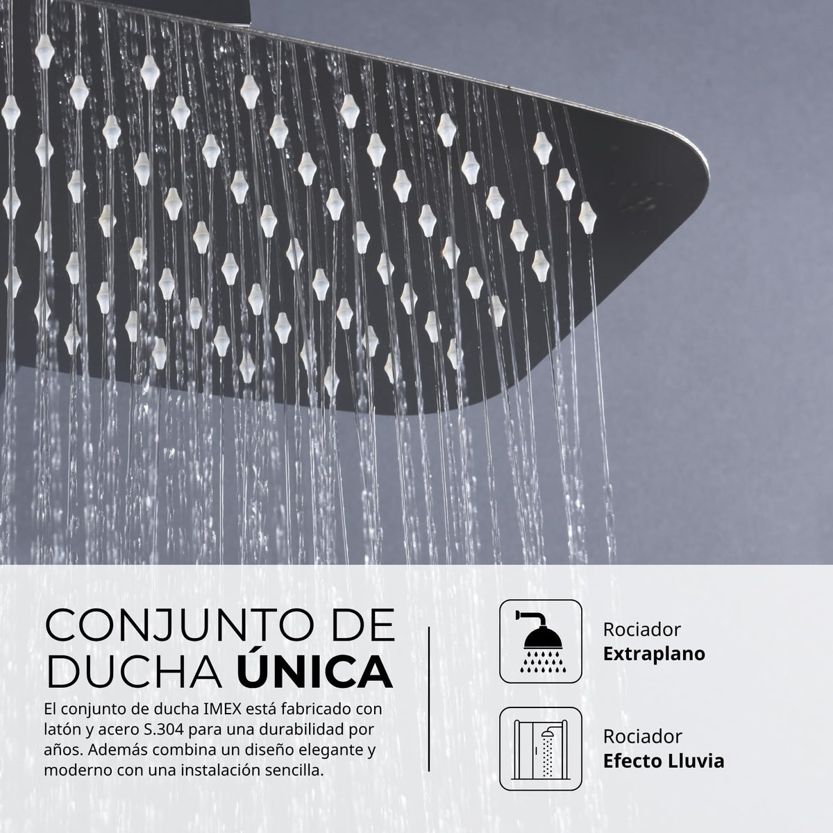 DUCHA EMPOTRADA TERMOSTÁTICA SERIE FEROE
