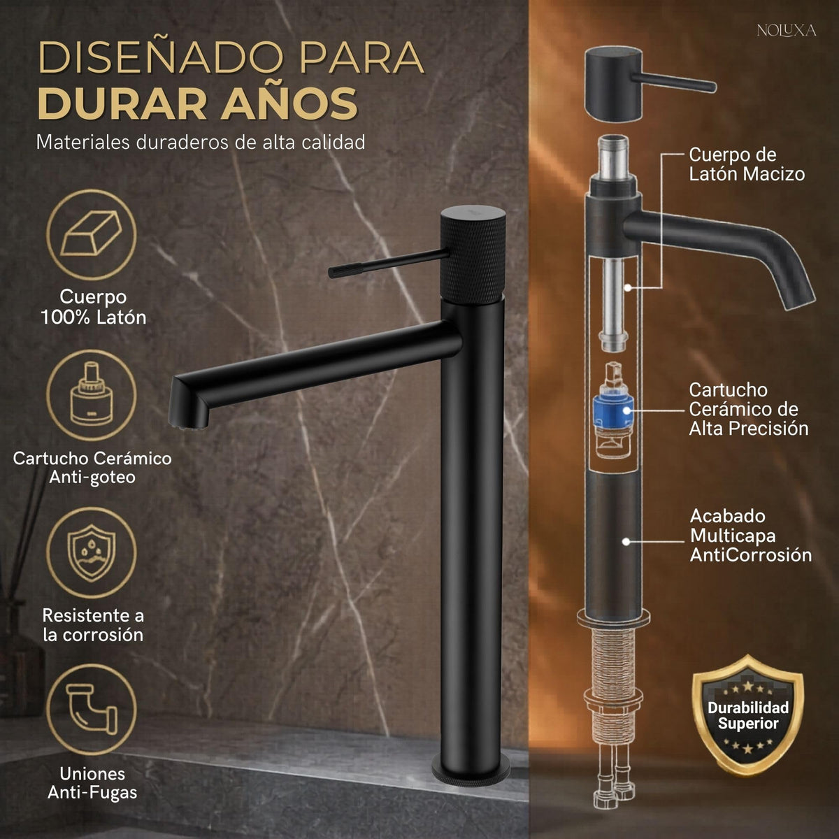 Mitigeur de lavabo à bec haut Série LINE
