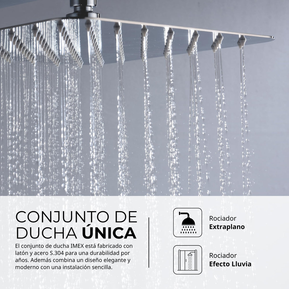 DUCHA EMPOTRADA TERMOSTÁTICA SERIE PORTUGAL