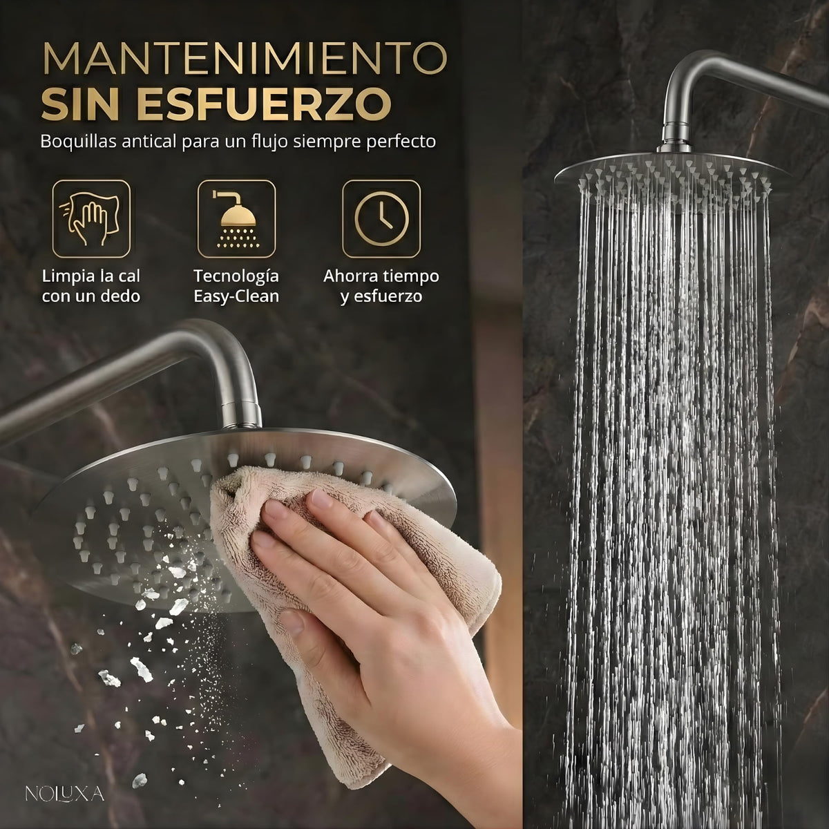 COLUMNA DUCHA EXTERIOR EN ACERO INOX. S.316 SERIE MOSCÚ