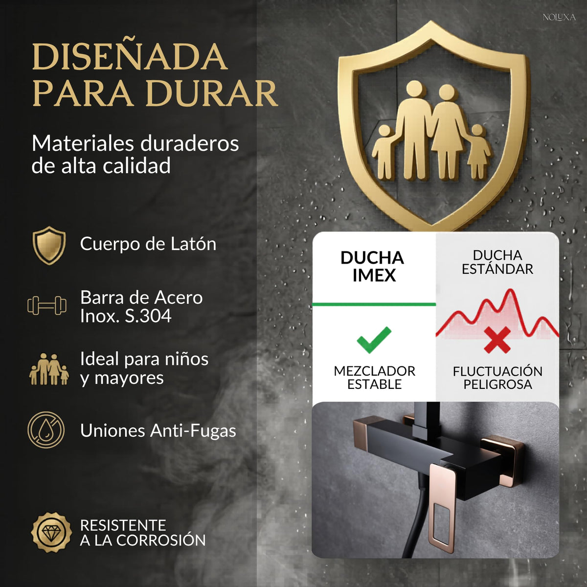 COLUMNA DE DUCHA MONOMANDO SERIE SUECIA