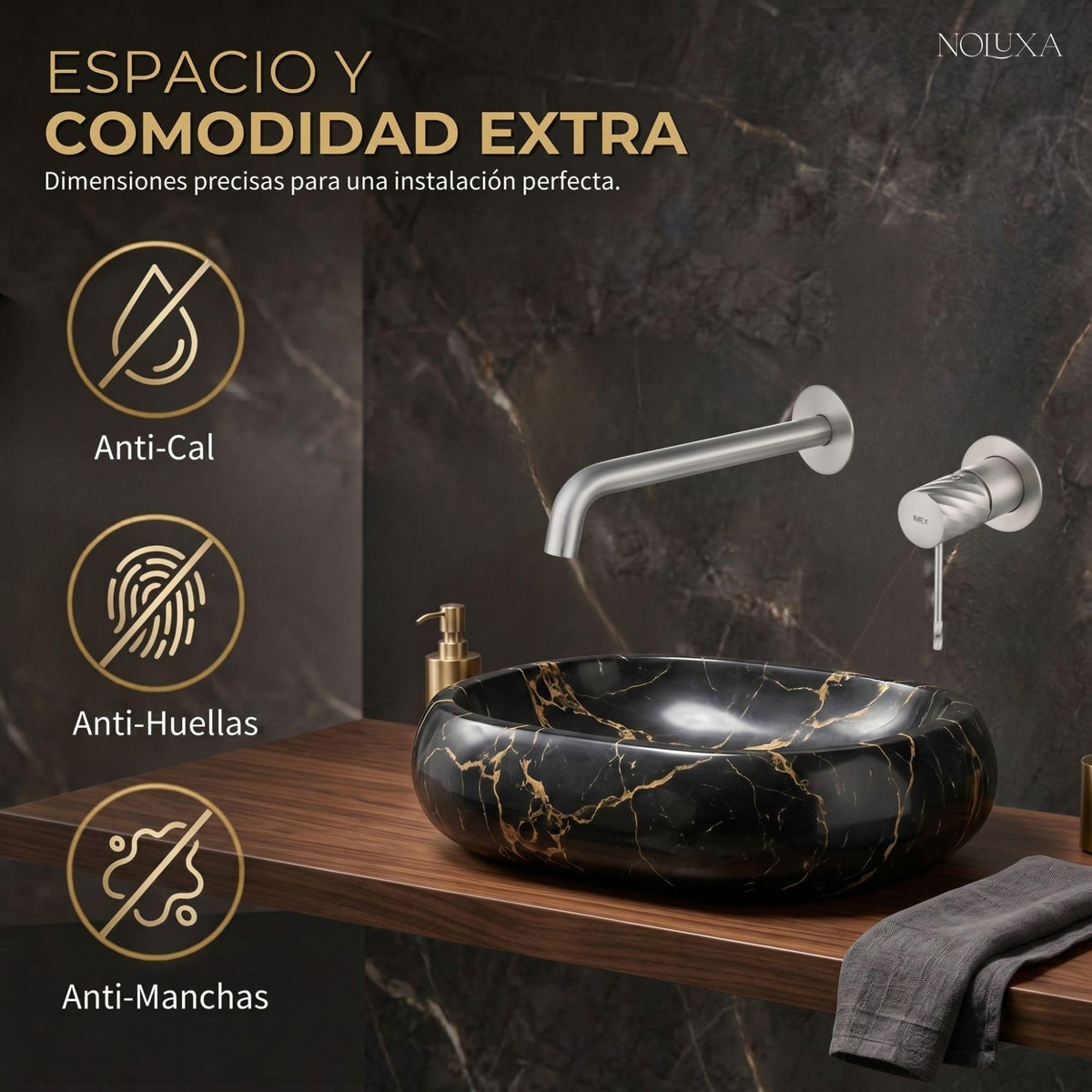 GRIFO LAVABO EMPOTRADO MONOMANDO SERIE BLESS