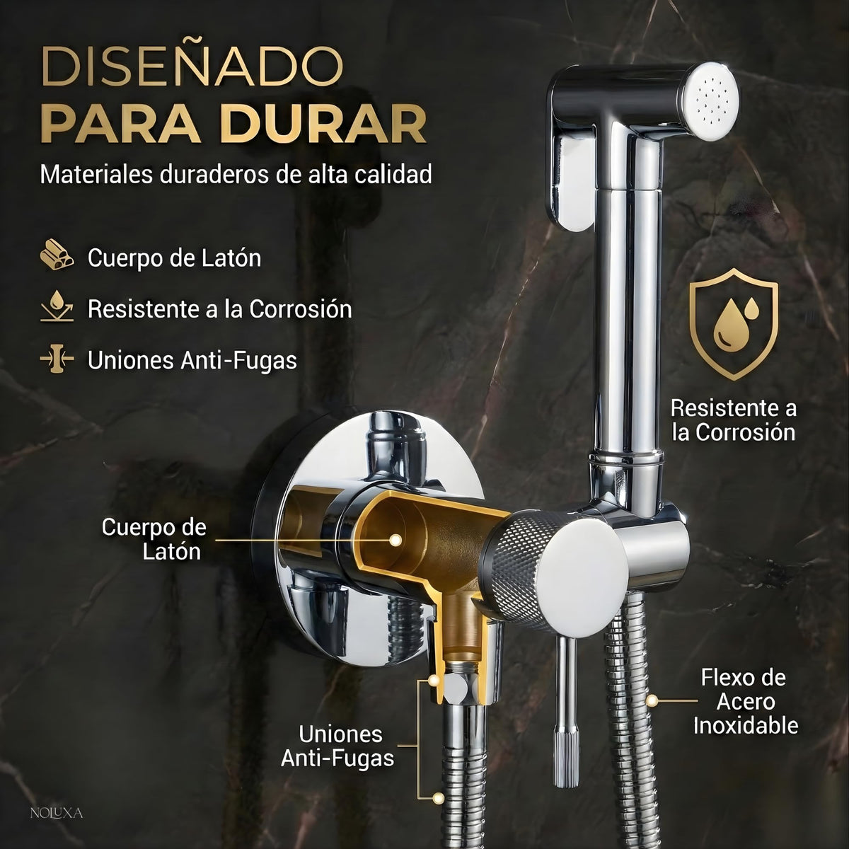 DUCHA HIGIÉNICA EMPOTRADA PARA WC SERIE LINE