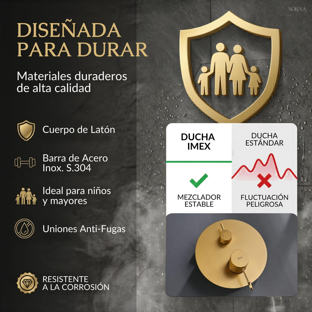 DUCHA EMPOTRADA MONOMANDO SERIE PALAU