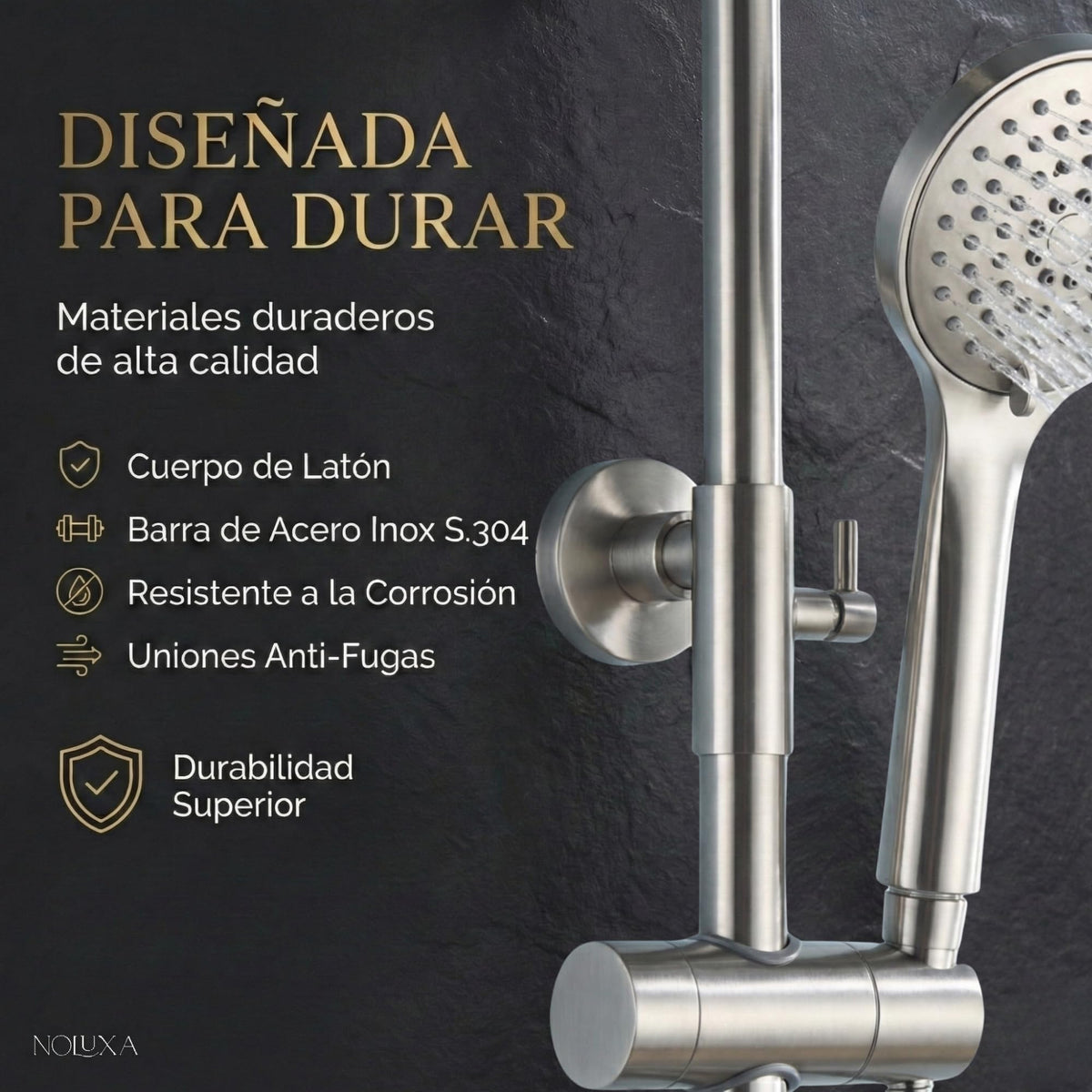 COLUMNA DE DUCHA TERMOSTÁTICA SERIE KENT