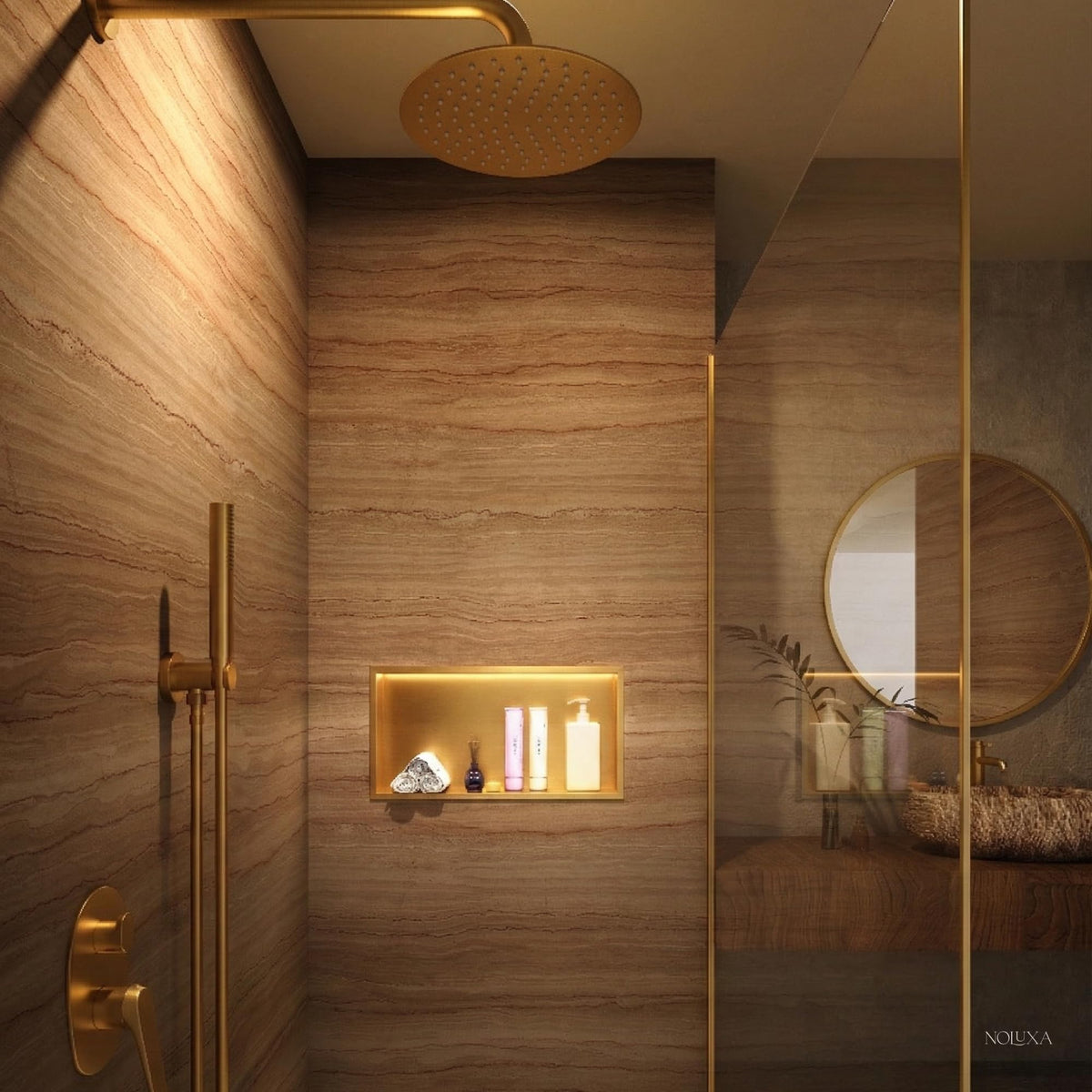 HORNACINA RECTANGULAR 63X33CM CON LUZ LED SERIE OCEANIC
