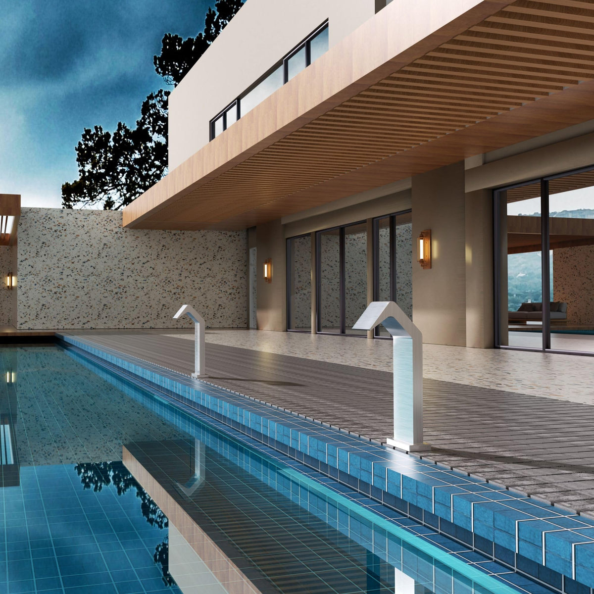 CASCADA DE PISCINA EN ACERO INOX. S.316 SERIE NIAGARA (15CM)