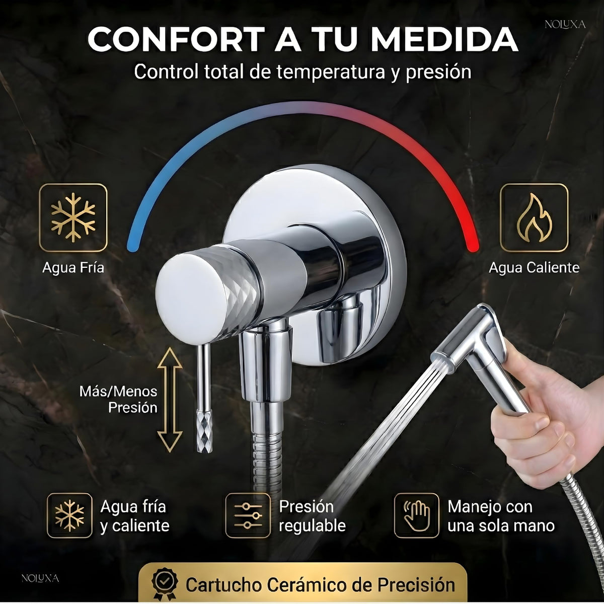 DUCHA HIGIÉNICA EMPOTRADA PARA WC SERIE GÉNOVA