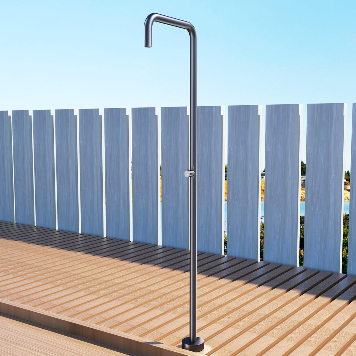 DUCHA PISCINA EXTERIOR EN ACERO INOX. S.316 SERIE UTAH