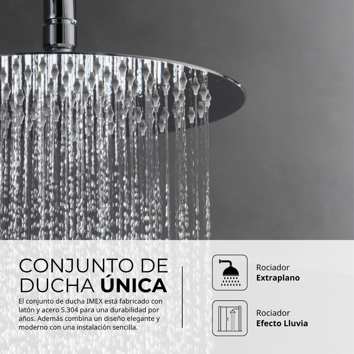 DUCHA EMPOTRADA MONOMANDO SERIE THALOS