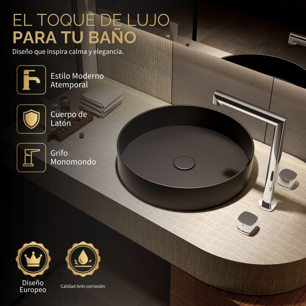 Tall-spout two-handle basin mixer TOSCANA SERIES