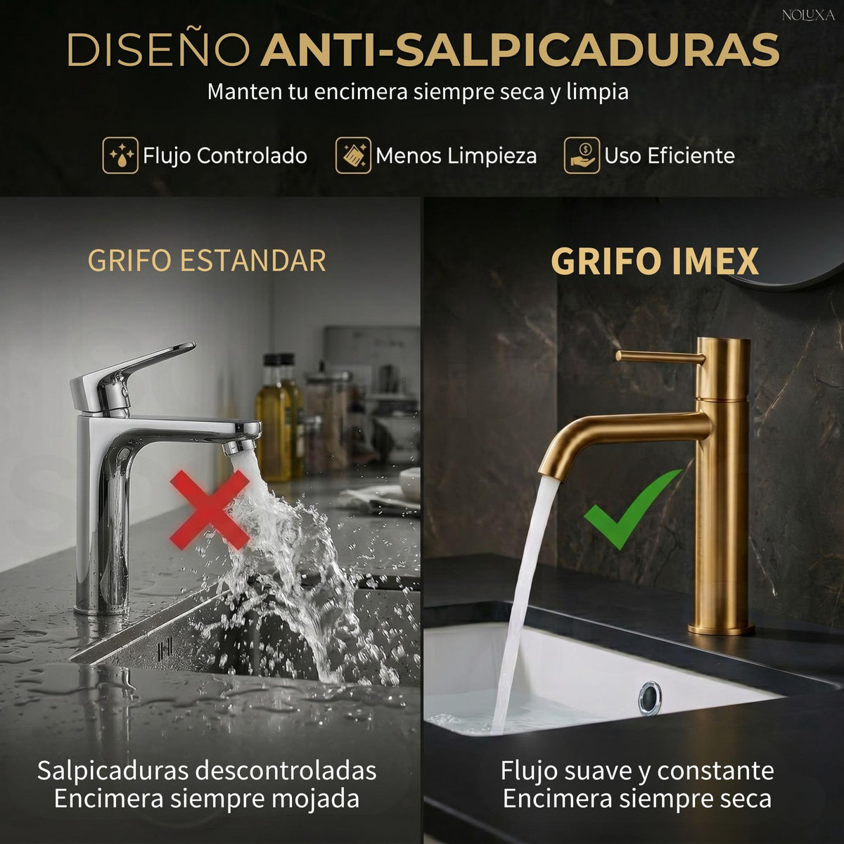 Mitigeur de lavabo à bec bas Série MONZA
