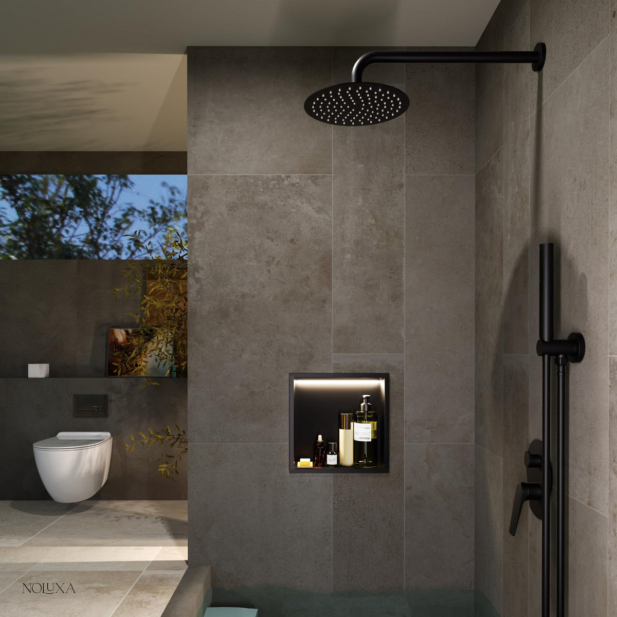 HORNACINA CUADRADA 33X33CM CON LUZ LED SERIE INDIC