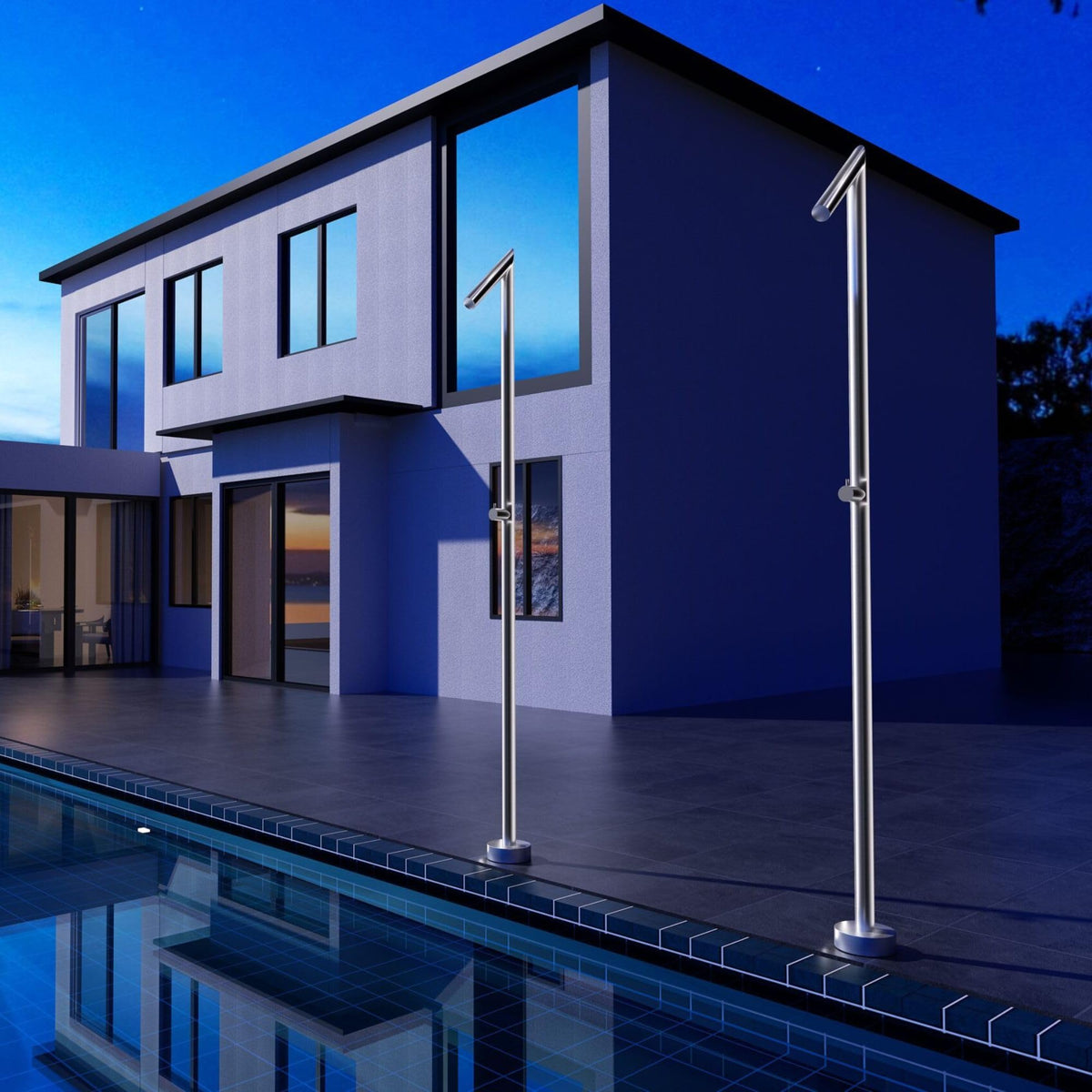 DUCHA PISCINA EXTERIOR EN ACERO INOX. S.316 SERIE OKLAHOMA