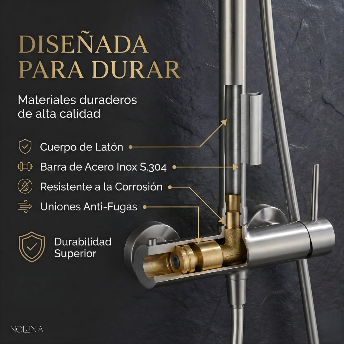 COLUMNA DE DUCHA MONOMANDO SERIE MONZA