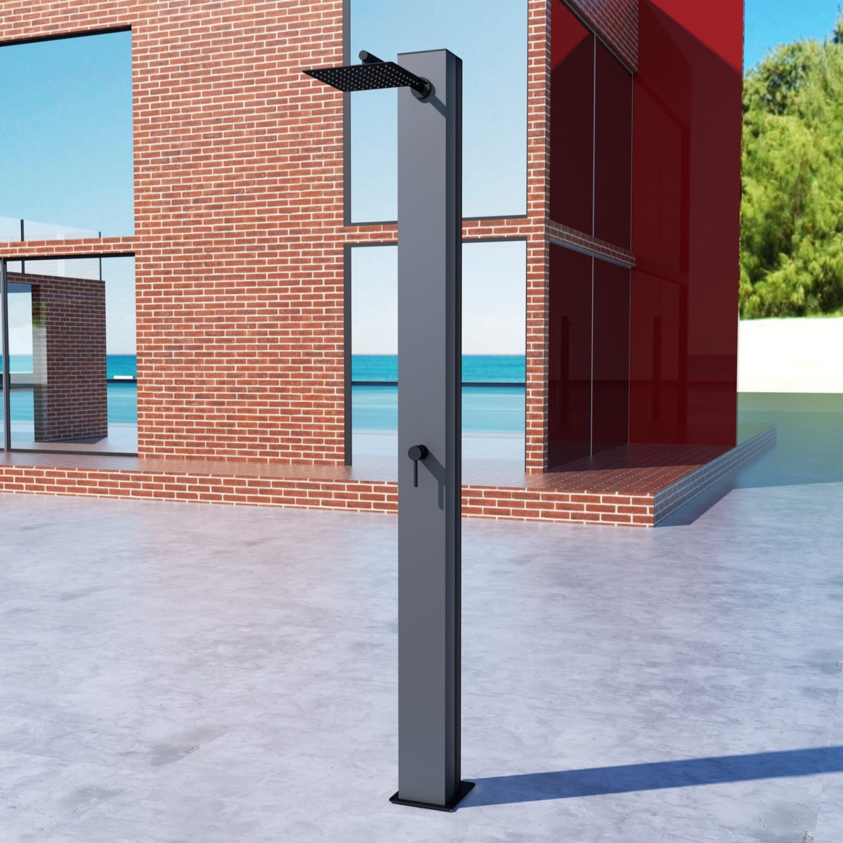 DUCHA PISCINA EXTERIOR EN ACERO INOX. S.316 SERIE PHOENIX