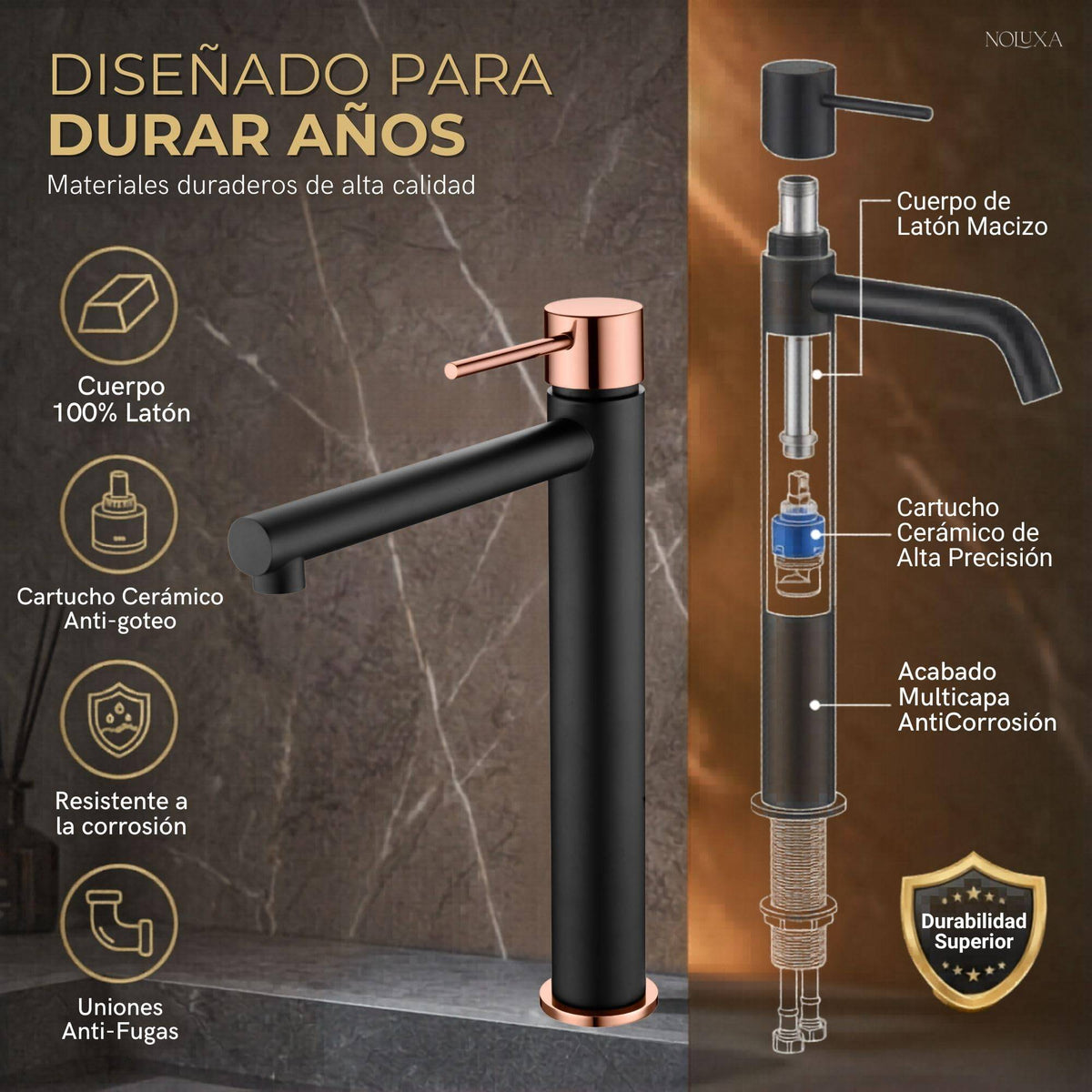 GRIFO LAVABO CAÑO ALTO MONOMANDO SERIE MILOS STICK