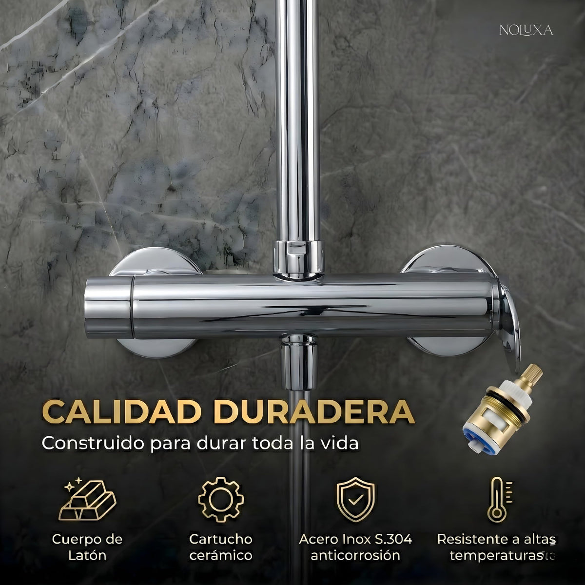 COLUMNA DE DUCHA MONOMANDO SERIE DINAMARCA