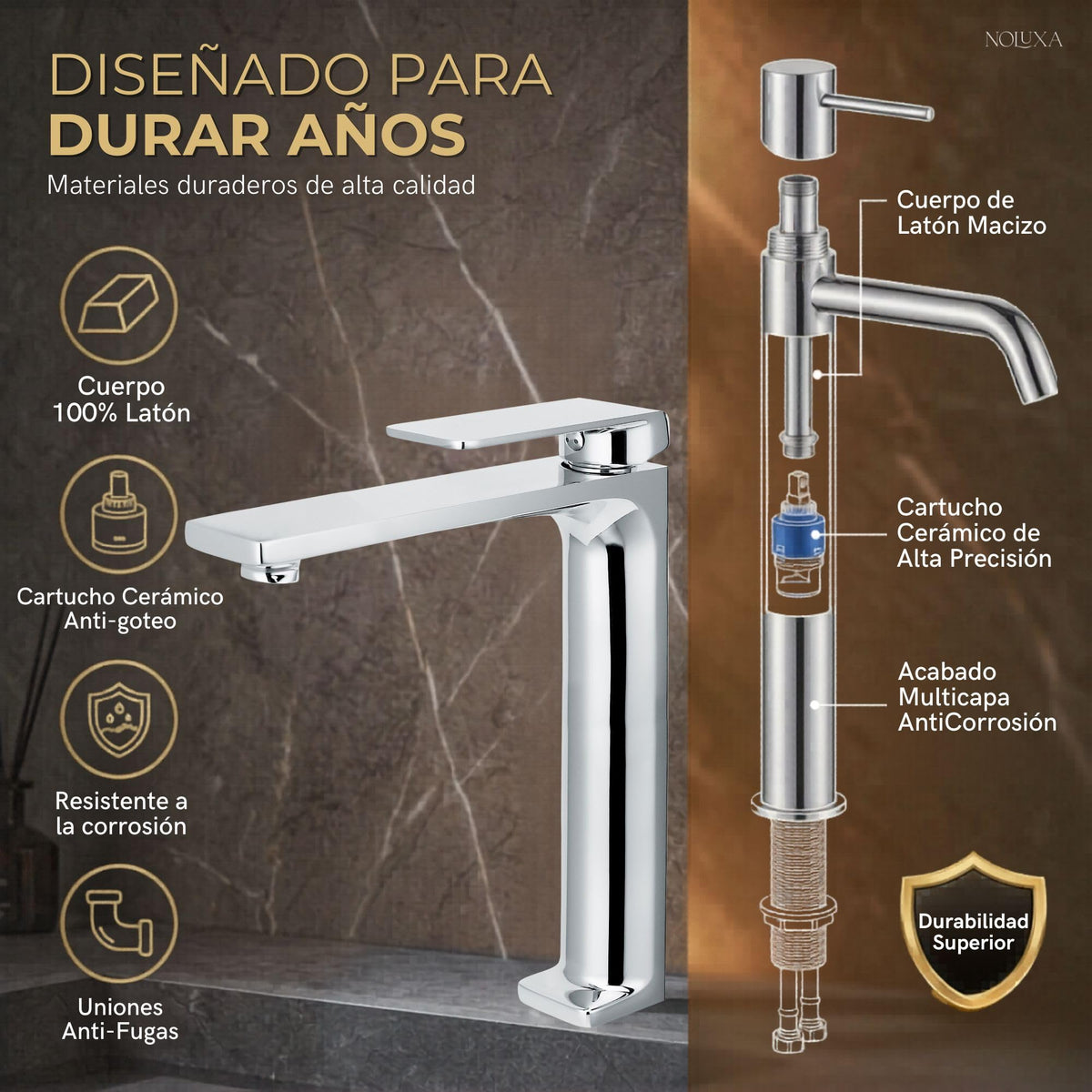 Miscelatore monocomando per lavabo con canna alta Serie FIYI
