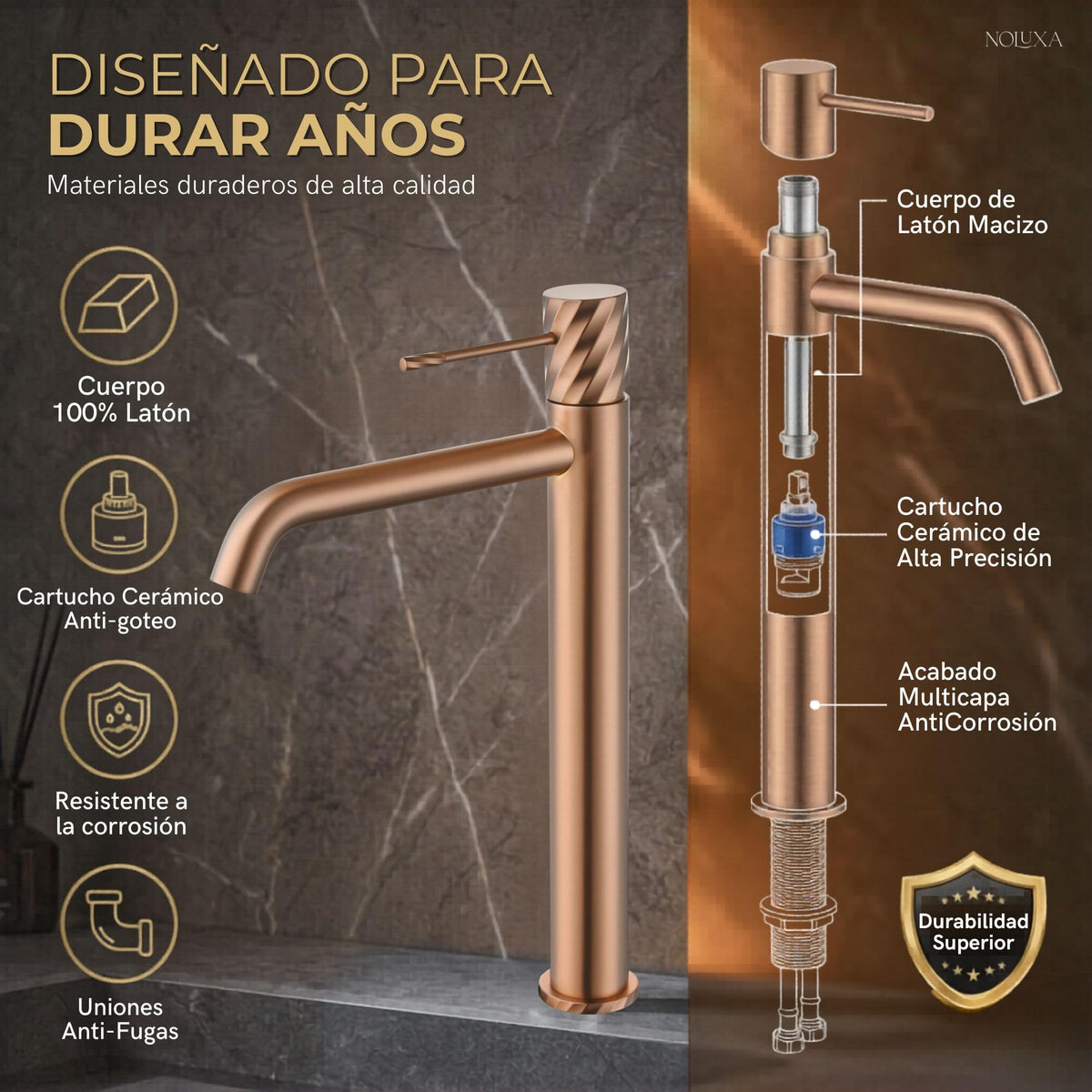 GRIFO LAVABO CAÑO ALTO MONOMANDO SERIE BLESS