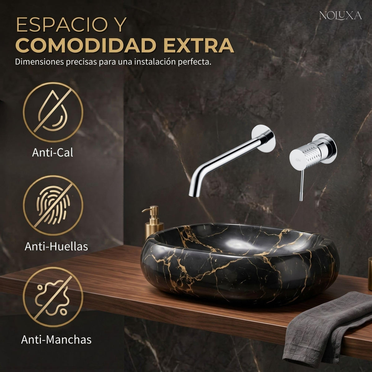 GRIFO LAVABO EMPOTRADO MONOMANDO SERIE GÉNOVA
