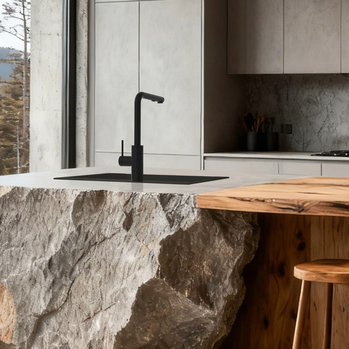 GRIFO DE COCINA EXTRAÍBLE CON DIFUSOR SERIE OPORTO