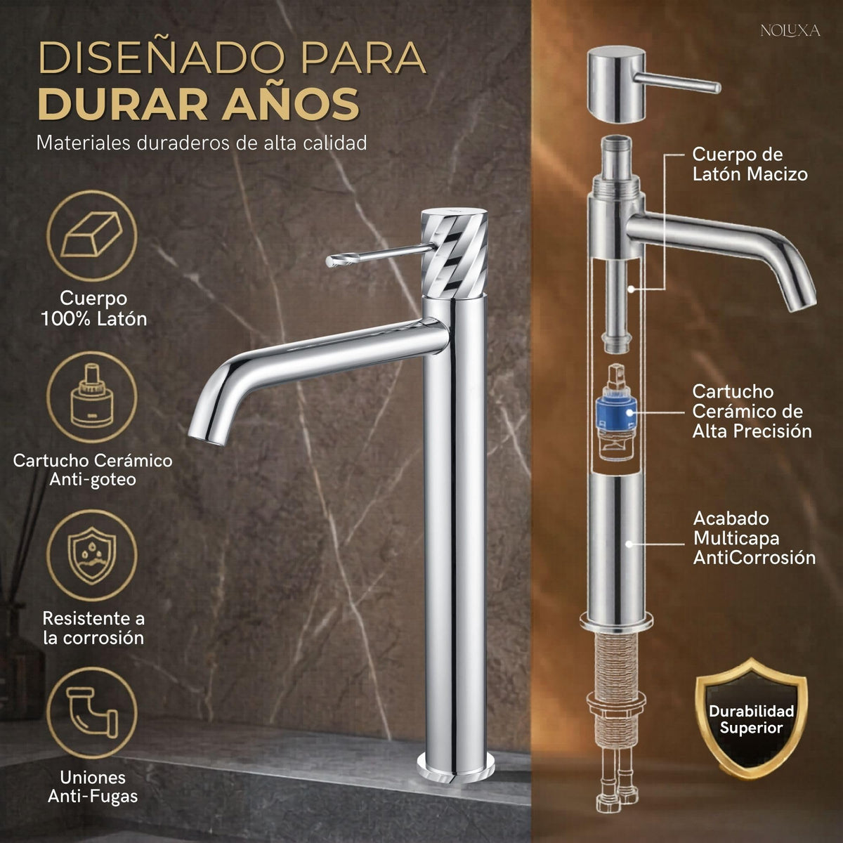 Tall-spout single-lever basin mixer BLESS SERIES
